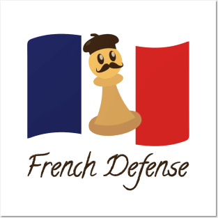 French Defense Flag | Checkmate Gift Ideas | Chess Player Posters and Art